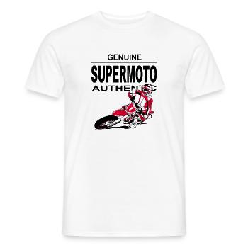 Supermoto - Men's T-Shirt - white - Front - AI Model Male 178 dark (178cm)