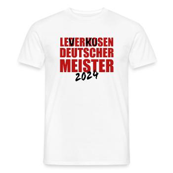 Leverkusen - Deutscher Meister 2024 - Männer T-Shirt - Weiß - Vorne - AI Model Male 178 dark (178cm)