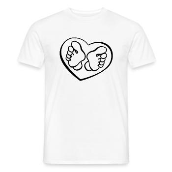 Fußpflege mit Herz - Fuß - Füße - Männer T-Shirt - Weiß - Vorne - AI Model Male 178 dark (178cm)