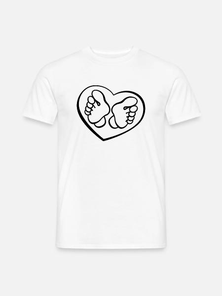 Fußpflege mit Herz - Fuß - Füße - Männer T-Shirt - Weiß