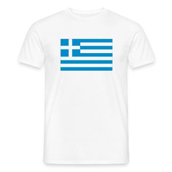 grece - T-shirt homme - blanc - Devant - AI Model Male 178 dark (178cm)