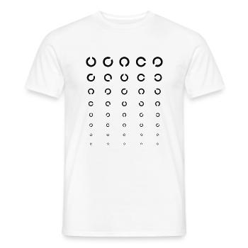 Schau mir auf die Kreise - Sehtest Vol. 1 - Männer T-Shirt - Weiß - Vorne - AI Model Male 178 dark (178cm)