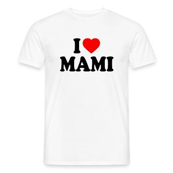I love mami - T-shirt homme - blanc - Devant - AI Model Male 178 dark (178cm)
