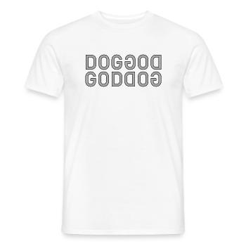 God Dog Spiegel-Typografie - Männer T-Shirt - Weiß - Vorne - AI Model Male 178 dark (178cm)