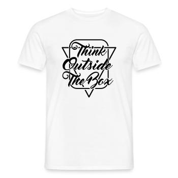 Think outside the box - Kreativität - Anpassbar - Männer T-Shirt - Weiß - Vorne - AI Model Male 178 dark (178cm)