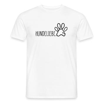 Hundeliebe Hund Haustier - Männer T-Shirt - Weiß - Vorne - AI Model Male 178 dark (178cm)