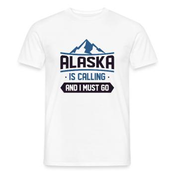 L’Alaska appelle et je dois y aller - T-shirt homme - blanc - Devant - AI Model Male 178 dark (178cm)