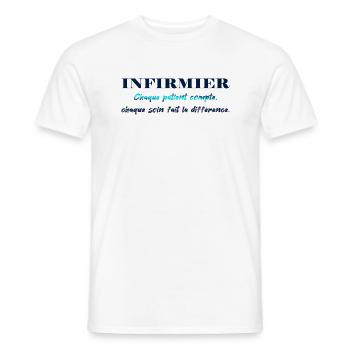 NURSE NURSE DOCTOR HUMOR DRÖLES G - Men's T-Shirt - white - Front - AI Model Male 178 dark (178cm)
