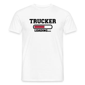 Trucker - T-shirt homme - blanc - Devant - AI Model Male 178 dark (178cm)
