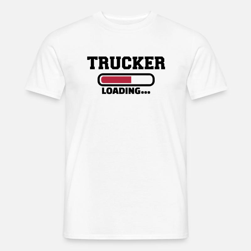 Trucker - Männer T-Shirt - Weiß
