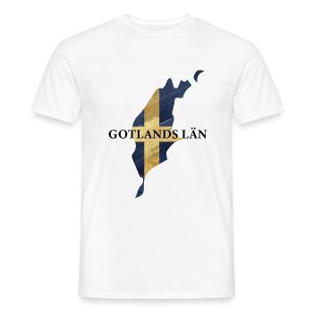 SCHWEDEN GOTLANDS LÄN - Männer T-Shirt - Weiß - Vorne - AI Model Male 178 dark (178cm)