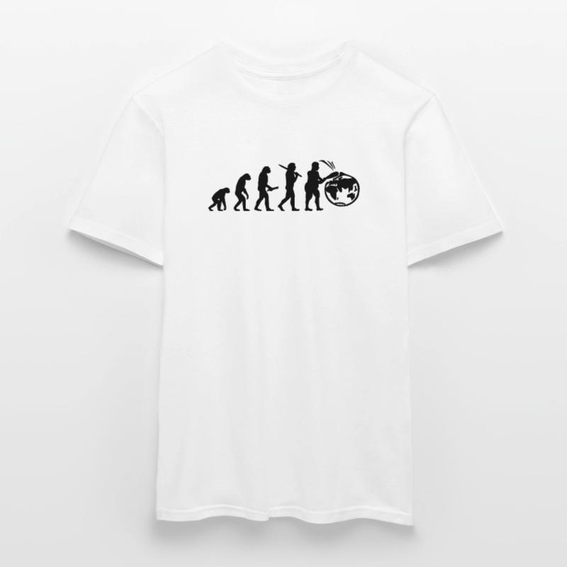 Evolution planete terre monde évolution T-shirt homme