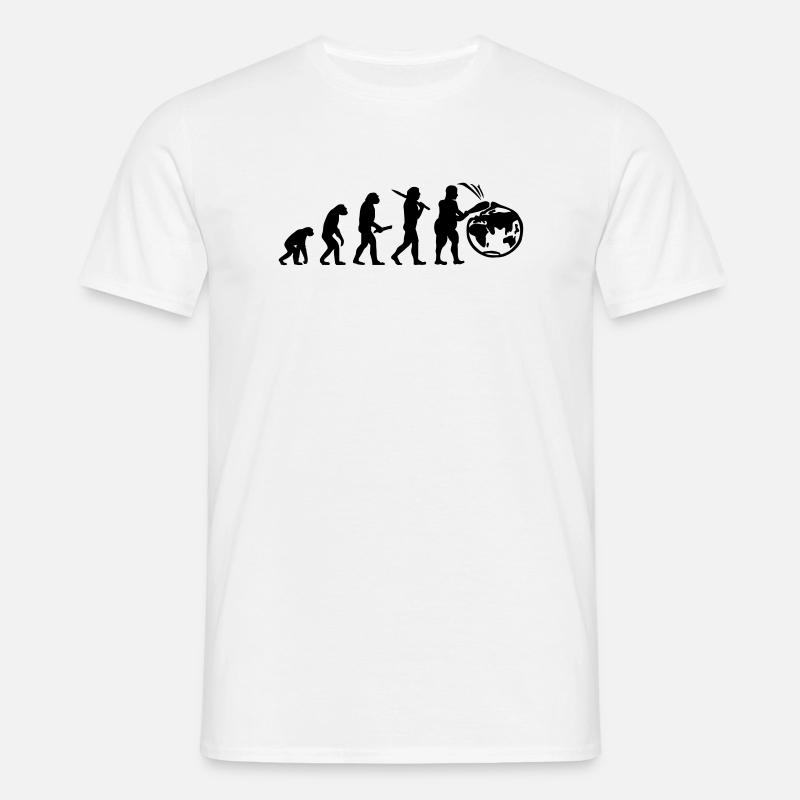 Evolution planete terre monde évolution - T-shirt Homme - blanc