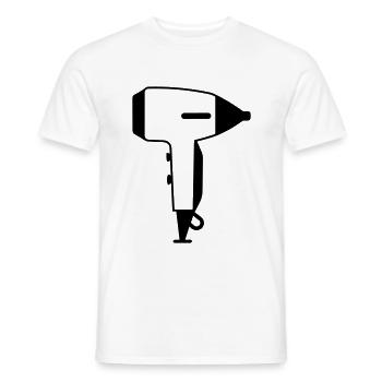 Hair dryer - Men's T-Shirt - white - Front - AI Model Male 178 dark (178cm)