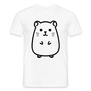 hamster - T-shirt homme - blanc - Devant - AI Model Male 178 dark (178cm)