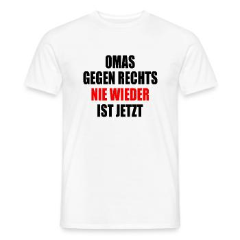 Omas gegen rechts - Männer T-Shirt - Weiß - Vorne - AI Model Male 178 dark (178cm)