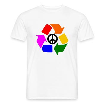 Friedenszeichen - Männer T-Shirt - Weiß - Vorne - AI Model Male 178 dark (178cm)