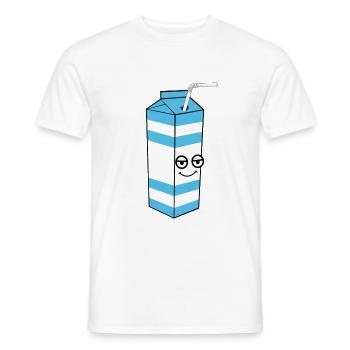 Milch mit Gesicht - Männer T-Shirt - Weiß - Vorne - AI Model Male 178 dark (178cm)