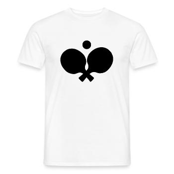 Tennis de table tennis de table raquette balle de tennis de table - T-shirt homme - blanc - Devant - AI Model Male 178 dark (178cm)