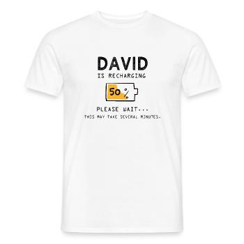 David prénom drôle sarcastique Cadeaux david - T-shirt homme - blanc - Devant - AI Model Male 178 dark (178cm)