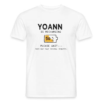 Yoann Lustiger Name Sarkastischer Lustiger Geschenk - Männer T-Shirt - Weiß - Vorne - AI Model Male 178 dark (178cm)