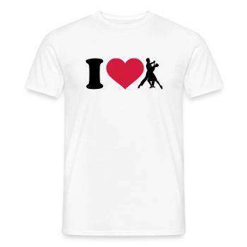 I love Dancing - Men's T-Shirt - white - Front - AI Model Male 178 dark (178cm)