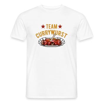 Team Currywurst - Fast Food - Kult - Männer T-Shirt - Weiß - Vorne - AI Model Male 178 dark (178cm)
