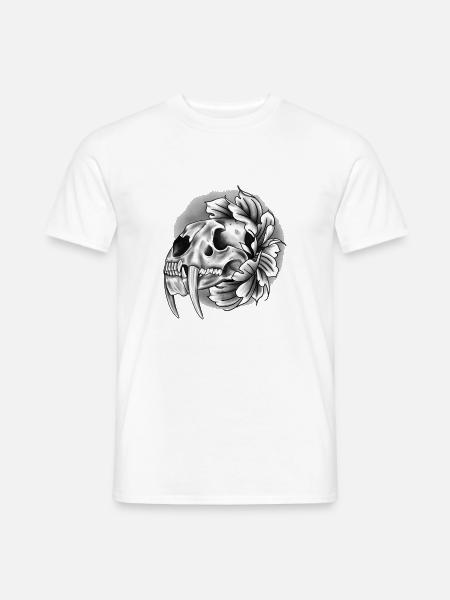 Säbelzahntiger - Männer T-Shirt - Weiß
