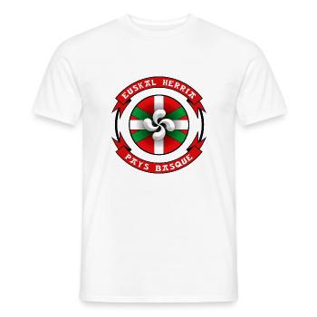 Pays Basque - Euskal Herria - T-shirt homme - blanc - Devant - AI Model Male 178 dark (178cm)
