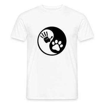 Yin Yang - T-shirt homme - blanc - Devant - AI Model Male 178 dark (178cm)
