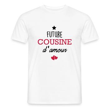 future cousine d'amour - T-shirt homme - blanc - Devant - AI Model Male 178 dark (178cm)