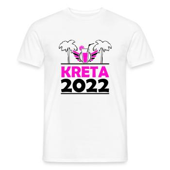 Kreta 2022 - Männer T-Shirt - Weiß - Vorne - AI Model Male 178 dark (178cm)