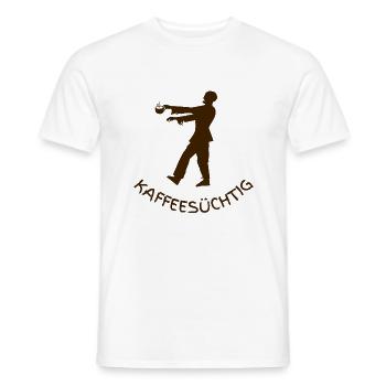 Kaffeesüchtig Zombie - Männer T-Shirt - Weiß - Vorne - AI Model Male 178 dark (178cm)
