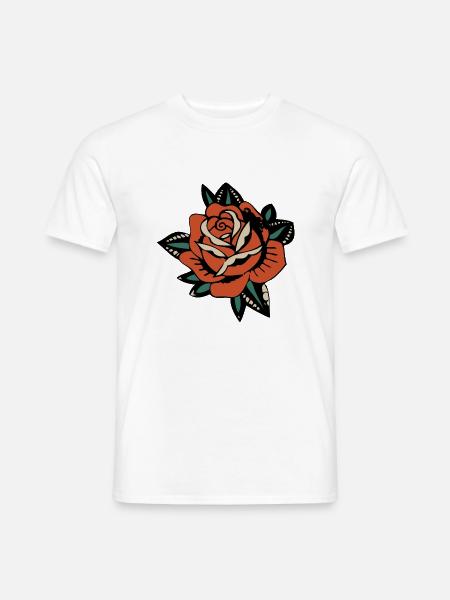 rosa Blütenblatt 403 A - Männer T-Shirt - Weiß