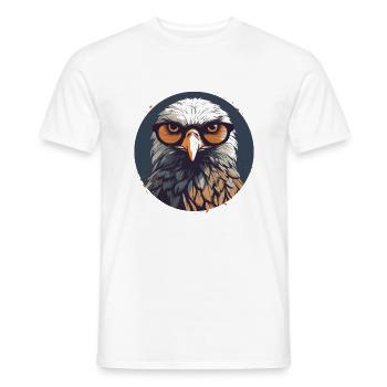 Adler mit Sonnenbrille, Falke, Vogel - Männer T-Shirt - Weiß - Vorne - AI Model Male 178 dark (178cm)