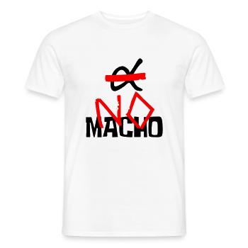 NO Macho (logo and text) - T-shirt homme - blanc - Devant - AI Model Male 178 dark (178cm)