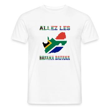 Allez LES BAFANA BAFANA Maillot de Pied - T-shirt homme - blanc - Devant - AI Model Male 178 dark (178cm)