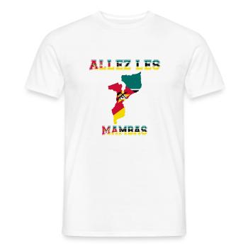 Allez Les Mambas Maillot de Pied Os Mambas - T-shirt homme - blanc - Devant - AI Model Male 178 dark (178cm)