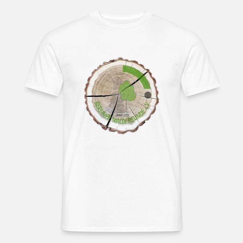 Baumscheibe original mit Logo ganz innen - Männer T-Shirt - Weiß