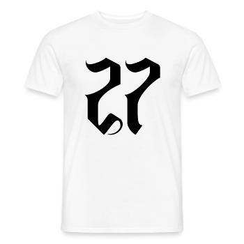 27 - T-shirt homme - blanc - Devant - AI Model Male 178 dark (178cm)
