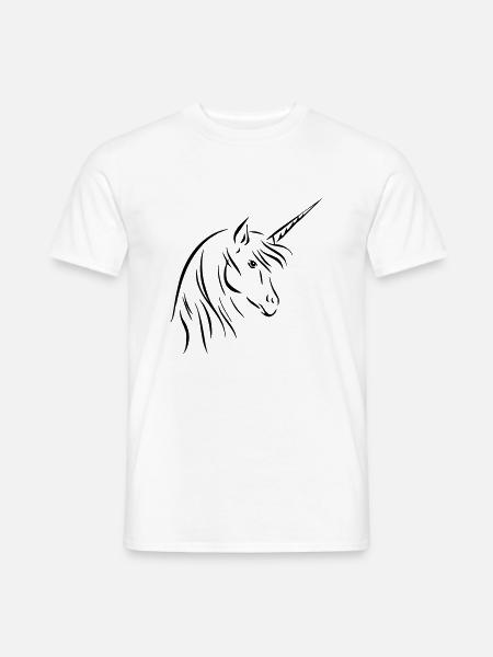 unicorn - Männer T-Shirt - Weiß