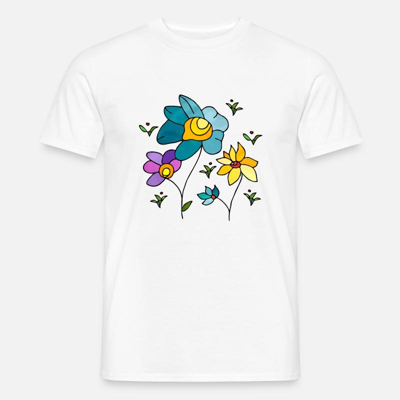 Blumen - Männer T-Shirt - Weiß
