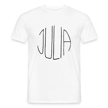 Julia - Men's T-Shirt - white - Front - AI Model Male 178 dark (178cm)