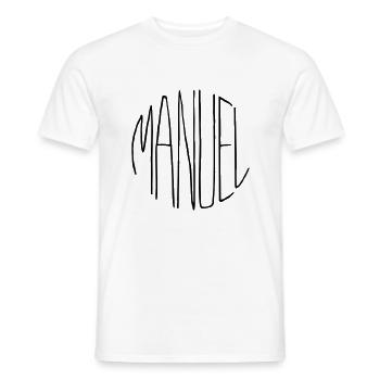 Manuel - Men's T-Shirt - white - Front - AI Model Male 178 dark (178cm)