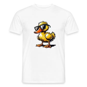 Bande dessinée de canard - T-shirt homme - blanc - Devant - AI Model Male 178 dark (178cm)