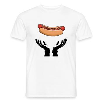 Hände hoch für Hot Dogs - Männer T-Shirt - Weiß - Vorne - AI Model Male 178 dark (178cm)