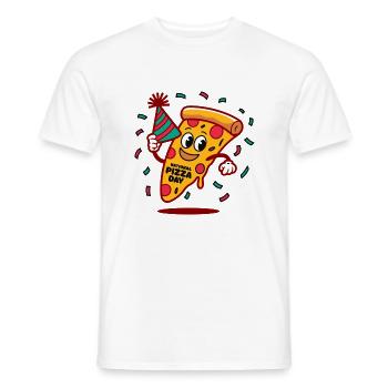 Journée nationale de la pizza 2025 pizza day gift - T-shirt homme - blanc - Devant - AI Model Male 178 dark (178cm)