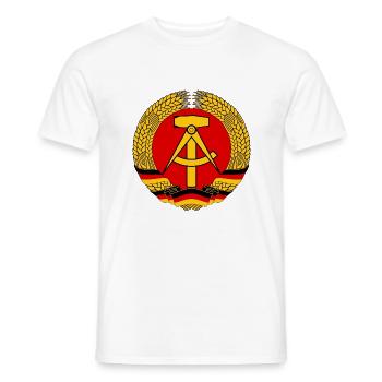 DDR Wappen heraldic - Men's T-Shirt - white - Front - AI Model Male 178 dark (178cm)