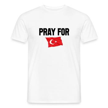 earthquake pray for turkiye 2023 - Men's T-Shirt - white - Front - AI Model Male 178 dark (178cm)