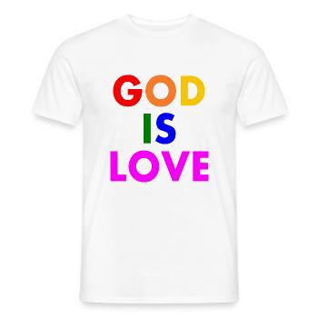 God is love - T-shirt homme - blanc - Devant - AI Model Male 178 dark (178cm)